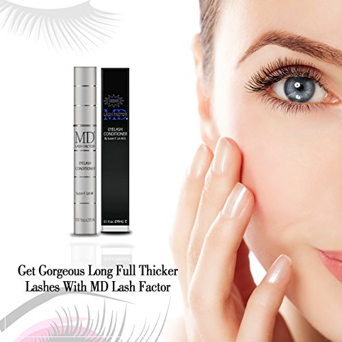 MD Lash Factor Eyelash Conditioner ? 0.05 fl oz Trial Size ? Lash Growth Serum with Biotin and Peptides, Ideal for First-Time Users