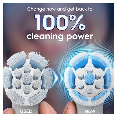 Oral-B iO Gentle Care Electric Toothbrush Head, Twisted & Angled Bristles for Deeper Plaque Removal, Pack of 4, Suitable for Mailbox, White