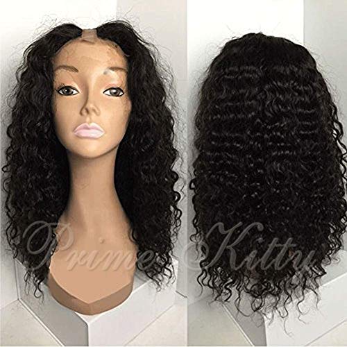 1X4 U Part Brazilian Human Hair Wigs Body Wave Human Hair Wigs for Black Women 150% Density Glueless Human Hair Wig 1X4 U Part Wig Curly 9A Brazilian Human Hair Wig Natural Color 16"