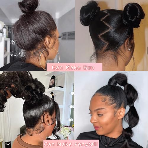360 Lace Front Wigs Human Hair Body Wave 220 Density HD Lace Front Wigs Pre Plucked Full Lace Wigs For Women Natural Hairline With Baby Hair (24 Inch)
