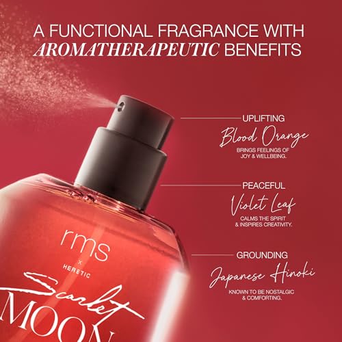 RMS Beauty x Heretic Scarlet Moon Eau De Parfum - Unisex Perfume, Luxury and Clean Perfume for Women and Men, Orange Cedarwood Cologne for Women