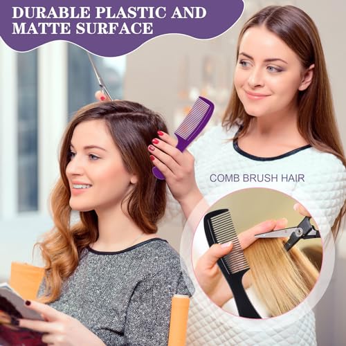 Baderke 48 Pcs Bulk Hair Brushes and Combs for Homeless Individually Wrapped Hair Brush and Comb Set for Women Hotel Homeless Nursing Charity(Multicolor)