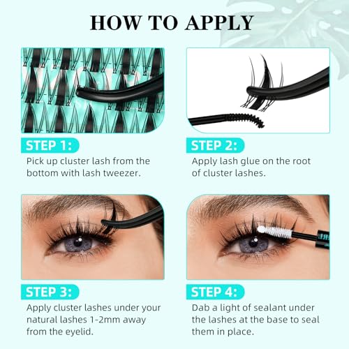 Lash Clusters Manga 168Pcs Eyelash Cluster Wet Look Ultra-Thin Invisible Lash Band Eyelashes Extensions Spiky Anime Wide Span Lashes for Beginners(Autumn Leaves,D-Mix10-18mm)