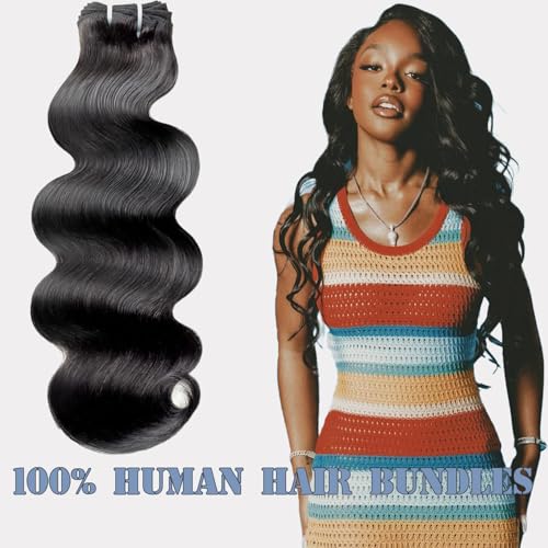12A Human Hair Bundles 14 16 18 20 Inch Body Wave Bundles Human Hair 100% Unprocessed Brazilian Virgin Quick Weave Natural Black