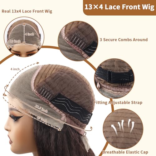 4C Edges Baby Hair Yaki Bob Wig Human Hair Glueless Side Part Short Kinky Straight Human Hair Wig Thick End UHD 13x4 Lace Front Wig Pre-Bleached Natural Color Brazilian Virgin Hair 12"