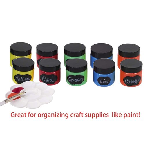 zmybcpack 48 pack 2 OZ(55ml) Round Clear Plastic Slime Jars With Lids, Labels, 2 Pens, PET Containers, Storage Jars, Travel Jars For Cosmetic, Makeup, Organization