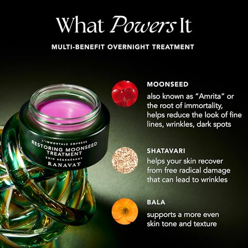 RANAVAT Restoring Moonseed Rescue Balm - Anti Aging Repairing Balm with Redness Relief & Skin Barrier Repair - Enriched with Shatavari & Bala - Suitable for All Skin Types (1.7 oz)