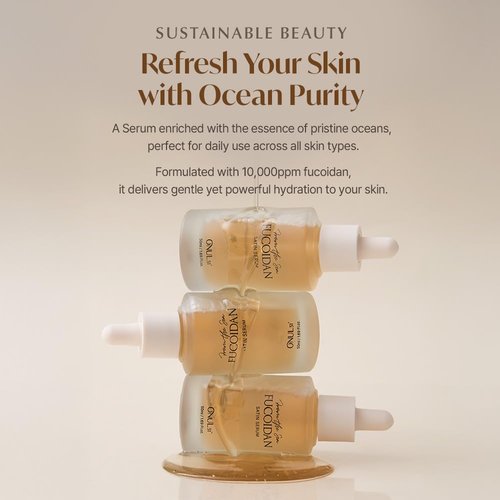 ONUL31 Fucoidan Satin Serum—Anti-Aging, Plump & Glow, Korean Glass Skin, Hydrating, Smoothing, Wrinkle Care, for All Skin Types (1.69 fl.oz./50ml)