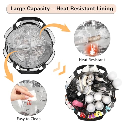 CUBETASTIC 2-Piece Hairstylist Travel Bag Set: Large Capacity, Heat Resistant, Professional Makeup & Waterproof Shower Bag