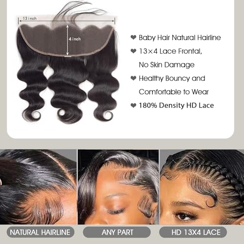 12A Brazilian Human Hair Bundles Body Wave Single Bundle Virgin Hair Bundles Body Wave Human Hair Sew in Weave Natural Black Color Hair 26 inch