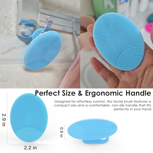 6 Pack INNERNEED Silicone Face Scrubber for Deep Cleansing and Exfoliation ? Soft Facial Cleansing Brush, Gentle for All Skin Types, Blackhead & Acne Pore Care