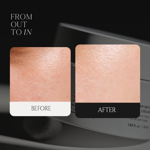 FROM OUT TO IN F.O.T.I Vegan Moisturizer Face Cream, Korean Face Moisturizer made with Cloudberry Seed & Niacinamide, For All Skin Types Alchohol Free, Cruelty Free