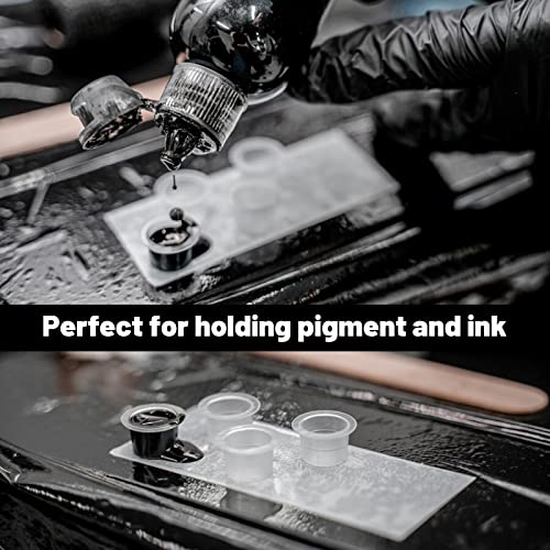 WZPB Ink Caps - 300Pcs Large Tattoo Ink Cups 15MM Ink Caps Pigment Cups Disposable Cups for Tattoo Ink Supplies