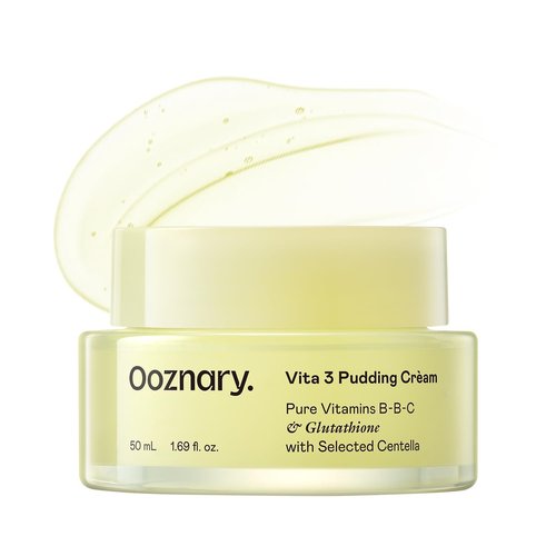 OOZNARY Vita 3 Pudding Cream with Vitamin BBC and for Radiant Glow & Extra Hydration | Korean Skin care | 1.69 fl.oz 50ml