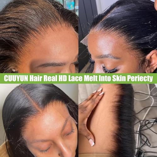13x4 HD Lace Frontal Closure 12 Inch Deep Wave Lace Frontal Human Hair 100% Unprocessed Brazilian Virgin Hair Ear to Ear Swiss HD Transparent Lace Closure Culry Pre Plucked Free Part Natural Black