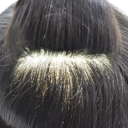 Toupee for Men Hair System Full Poly Mens Toupee Injected PU Durable Mens Hairpieces European Human Hair Units Durable Mens Wigs Replacement System (8X10"-120% Density, 1B# Natural Black)