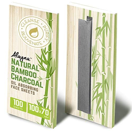 (3 PK) Oil Blotting Sheets- Natural Bamboo Charcoal Oil Absorbing Tissues- 300 Pcs Organic Blotting Paper- Beauty Blotters for the Face- Papers Remove Excess Shine- For Facial Make Up & Skin Care