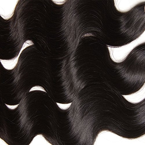 UNice Hair Icenu Series 8a Indian Body Wave Virgin Hair 3 Bundles, 100% Unprocessed Human Hair Extensions Weave Natural Color (16 18 20 inches)
