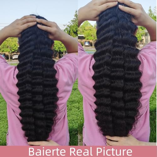Loose Deep Wave Bundle 3 Bundles Human Hair 26 28 30 Inch 100% Human Hair Bundles 12A Grade Double Weft For Black Women Natural Color
