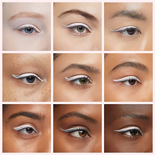 docolor Waterproof Eyeliner Pen Longwearing with Ultra-Fine Tip Liquid Eye Liner (White)