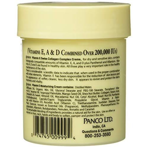 Genes Vitamin E Creme Swiss Collagen Complex Moisturizing Creme for Dry and Sensitive Skin 16 oz