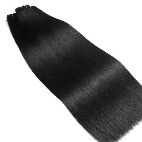 12A Straight Human Hair 8 10 12 Inch Human Hair bundles Unprocessed Brazilian Hair 3 Bundles Raw Human Hair Extensions Quick Weave Natural Color