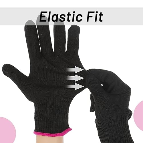 Heat Resistant Gloves - Professional Hot Hand Glove - Heat Protection Flat Iron Glove for Women Hair Styling