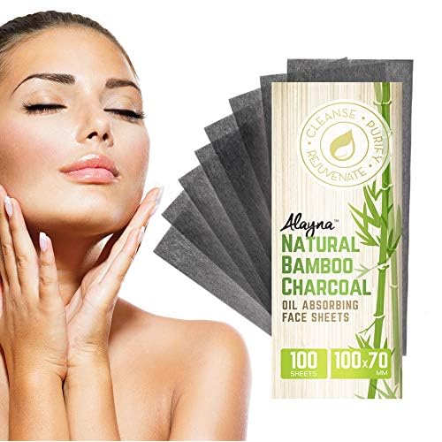 (3 PK) Oil Blotting Sheets- Natural Bamboo Charcoal Oil Absorbing Tissues- 300 Pcs Organic Blotting Paper- Beauty Blotters for the Face- Papers Remove Excess Shine- For Facial Make Up & Skin Care