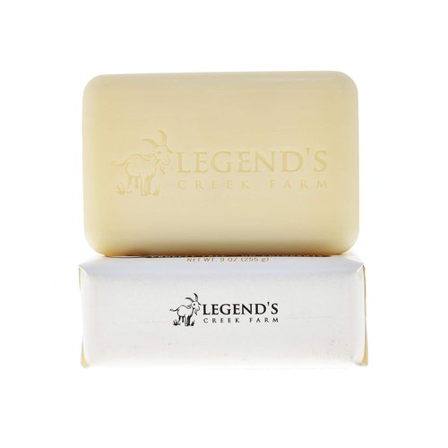 Legend's Creek Farm Goat Milk Soap - Triple Milled Cleansing Moisturizing Bar for Hands and Body - 9 Oz Creamy Lather, Nourishing, Natural Soap for Sensitive Skin (Unscented, Pack of 2)