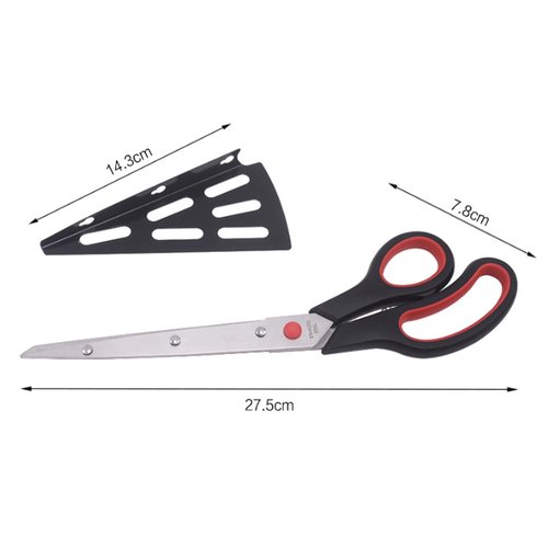 AEITOTT Pizza Scissors, Non-Stick Pizza Scissors with Firm Grip Base, Stainless Steel Pizza Scissor Cutter, Food Grade Pizza Cutter, Food Slicer & Pizza Server, Durable, Safe & Mess Free
