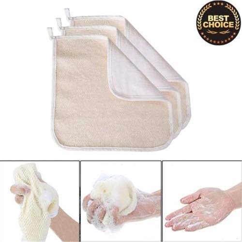 Mofuiry 6 Pack Exfoliating Face Body Wash Cloth Towel, Soft-Weave Scrub Towel Beauty Skin Home Massage Bath Cloth for Skin Care, Shower Scrubber