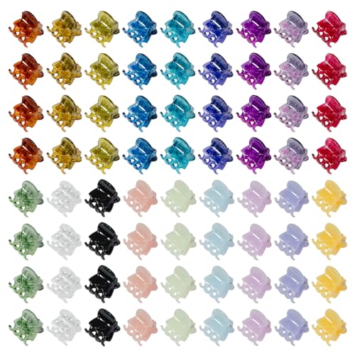70 PCS Mini Hair Claw Clips£¬ Bangs Strong Grip Multifunction Clamp Clips. (Multi-colored)