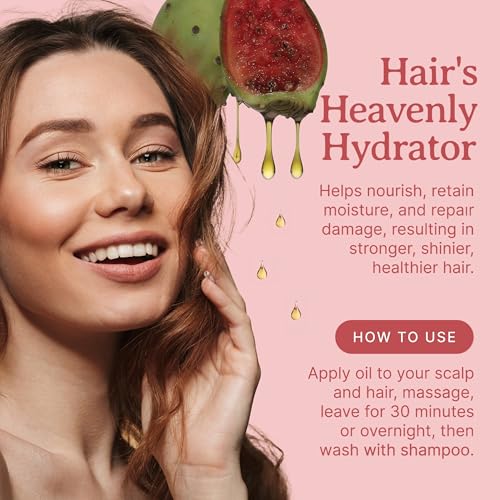 Bella Terra Oils - Prickly Pear Seed Oil 8 oz - Dive into the Richness of Cactus Oil, Bursting with Antioxidants & Minerals, Elevate Your Skin¡¯s Vitality