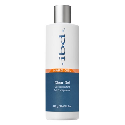 IBD Clear Hard Gel - Hard Gel for Nails & Sculpting, UV Builder Gels for Nail Extensions & Overlays, Salon & At-Home Use, 8 oz