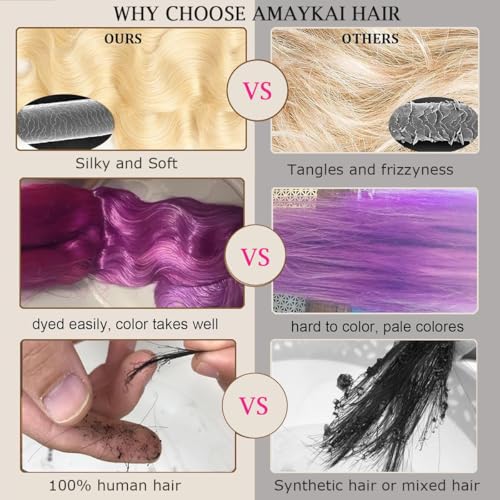 613 Bundles Blonde Human Hair Body Wave Bundles with Closure (16 18 20+14 Inch) 100% Unprocessed 12A Grade Brazilian Virgin Hair Extensions Quick Weave Extensions for Women