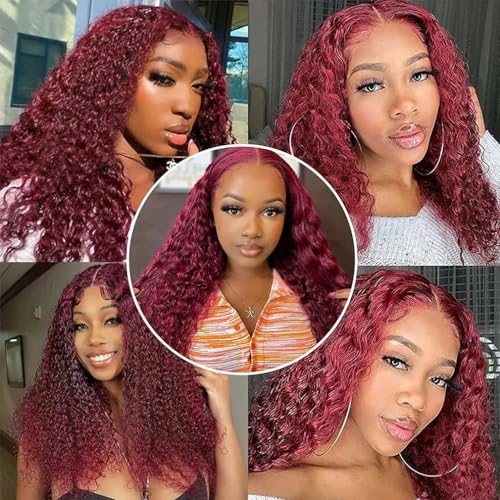 26 28 30 inch LadrXadr 99J Bundles Human Hair Burgundy Water Wave 3 Bundles 99J Water Wave Bundle Human Hair Extensions