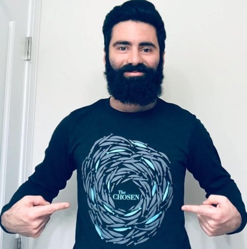 The Chosen Against The Current Women's Long Sleeve T-Shirt – Official Thirteen Fish Design | Soft Tri-Blend Tee for Men Women | Lightweight Apparel Inspired by The TV Series | Large Teal