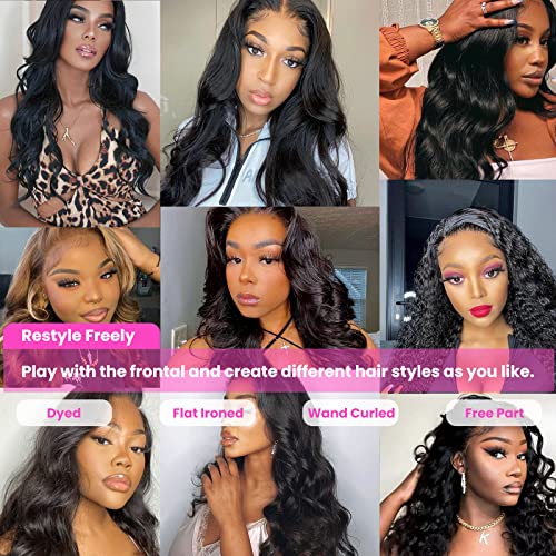 13x6 Invisible HD Lace Frontal, Ear to Ear 13x4 Lace Front£¬ Melt Skins, Body Wave Straight, 16"