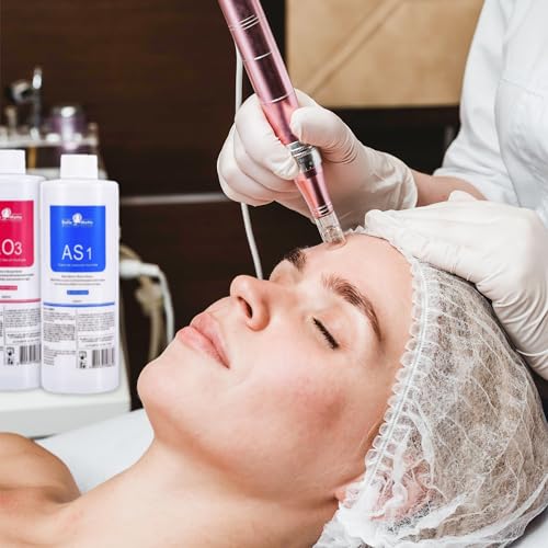 YMEYFAN Hydrate Solution for Facial AS1 SA2 AO3 for Hydrogen Oxygen Facial Machine Professional, Aqua Peeling Solution Hydrate Serums for Facial Cleansing, Face Skin Care, Hydrating (400ml/6Pcs)