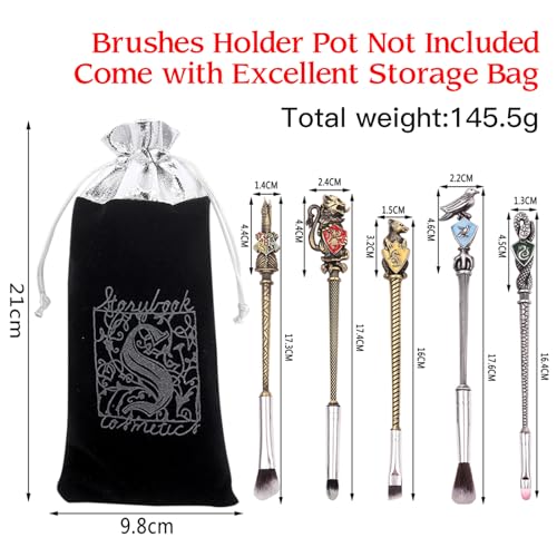 ¡¼2 Color Options¡½Harry Makeup Brushes Gift Set for Women Girls,Potter Makeup Brushes, Bronze Metal Makeup for Eyeshadow Eyeliner Blending Lip, Brushes Holder Not Included