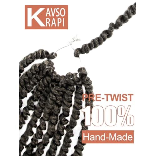 Passion Twist Hair,24 Inch Passion Twist Braiding Hair,Long Pre Looped Crochet Twist Jumbo Pre-twisted Two Strand Braids 8 Packs (T27/Ombre Honey Blonde)