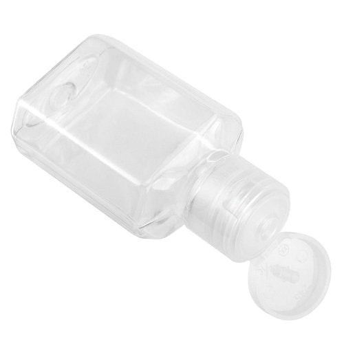 SEUNMUK 60 Pcs 1oz / 30ml Mini Plastic Bottles, Portable Clear Plastic Travel Bottles with Flip Cap, Empty Hand Sanitizer Bottle for Travel Business Trip Dispensing Toiletry