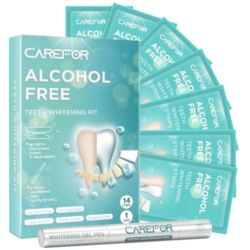 Teeth Whitening Strips 7 Treatments Kit - Contain Teeth Whitening Pen£¬Sensitive Teeth Whitener, Non-Slip, Dry Strip Technology for Coffee, Wine, Tobacco, and Other Stains (14 Strips)
