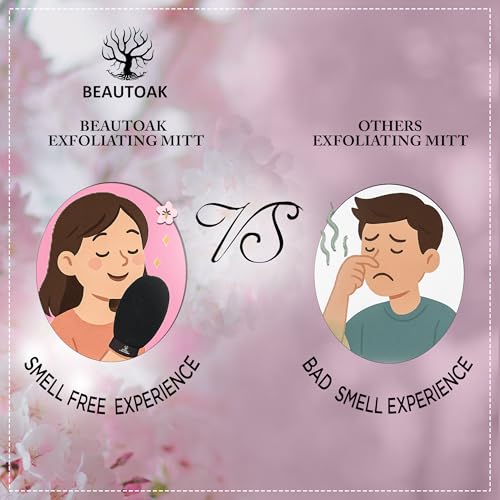Korean Exfoliating Mitt for Shower - Exfoliating Glove Body Scrubber - Skin Exfoliator & Dead Skin Remover (1 Pack)