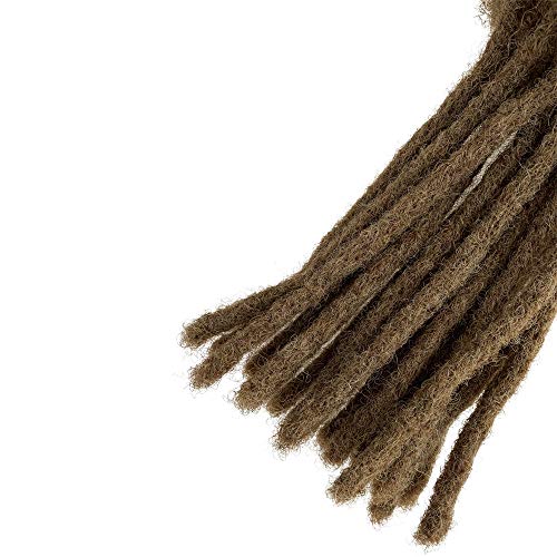 YONNA Human Hair Dreadlocks Extensions Handmade Locs Extensions Human Hair Medium Size 0.8cm Width(0.32inch)-Sold 60locs in a Bundle Honey Blonde #27 8inch