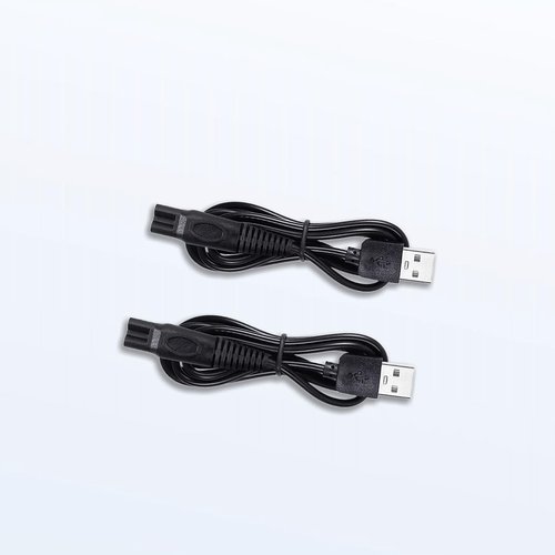 Qjin USB Charging Cable for Philips Norelco Shaver S3243, S3341, S5880, S7885, S7886, S7887, X3001 - Power Cord 5V - 2 Pcs