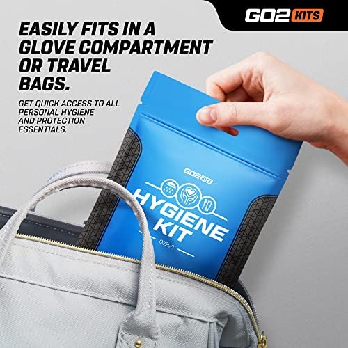 Ultimate Travel Toiletry & PPE Kit, Hygiene Kit with Shaving Supplies & PPE for Travel, Business & Charity with Reusable Toothbrush, Bath Soap & Other Essential Toiletries, 5-Pack (GO200)