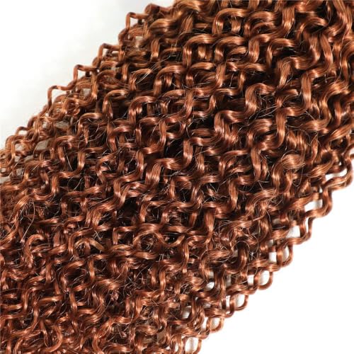 Human Hair Bundles 14 16 18 Inch Blonde Light Brown 30# Jerry Curly Bundles Human Hair 12A Unprocessed Soft Sewn In Quick Weave Hair for Black Women