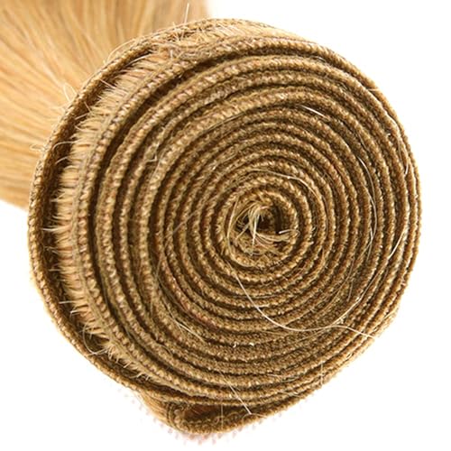 #27 Blonde Bundles Human Hair Yaki Straight Bundles 30 30 30 Inch 3 Bundle Unprocessed Brazilian Virgin Hair Honey Blonde Kinky Straight Human Hair Extensions 50 Gram Per Bundle
