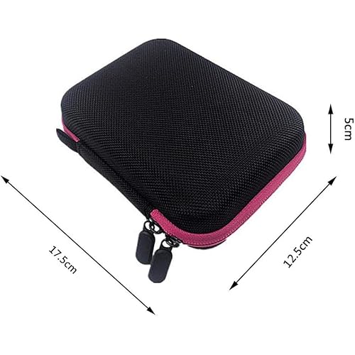 DHXYZZB Essential Oils Carrying Case Holds 30 Grids for 1-3ML Roller Bottles Storage peptide vial case for fridge Organizer Bag Hard Shell for Home, Travel, and Presentations(Black)